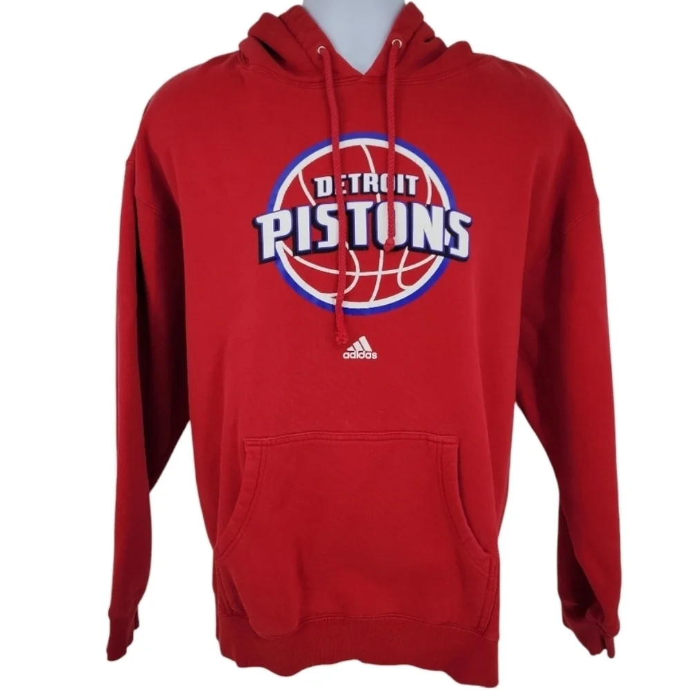Adidas Men's NBA Detroit‎ Pistons Red Vintage 2006 Hoodie Size 2X